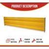 image:imageMytee Products 6 x 15 BoltOn Steel 3Rib Guard Rails for Warehouse Aisle Corners and Equipment Protection 12000 lbs  Yellow4  Pack