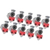 image:imageMytee Products 2 Pair 37 Degree Angle Glad Hand for Semi Trucks Trailers  2 Red 2 Blue Universal Aluminum Gladhand  Emergency Service Handshake Kit Air Hose Brake Coupling Connector PartRed