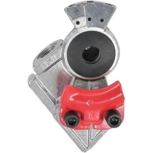 image:imageMytee Products 2 Pair 37 Degree Angle Glad Hand for Semi Trucks Trailers  2 Red 2 Blue Universal Aluminum Gladhand  Emergency Service Handshake Kit Air Hose Brake Coupling Connector PartRed