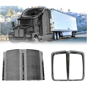 image:imageMytee Products 35 x 27 Steel Black Front Grille WO Bug Screen For Kenworth T600A 19902008  Bumper Cover Grille Replaces T600AERO T600 GRILLFront Grille  Grille Shell